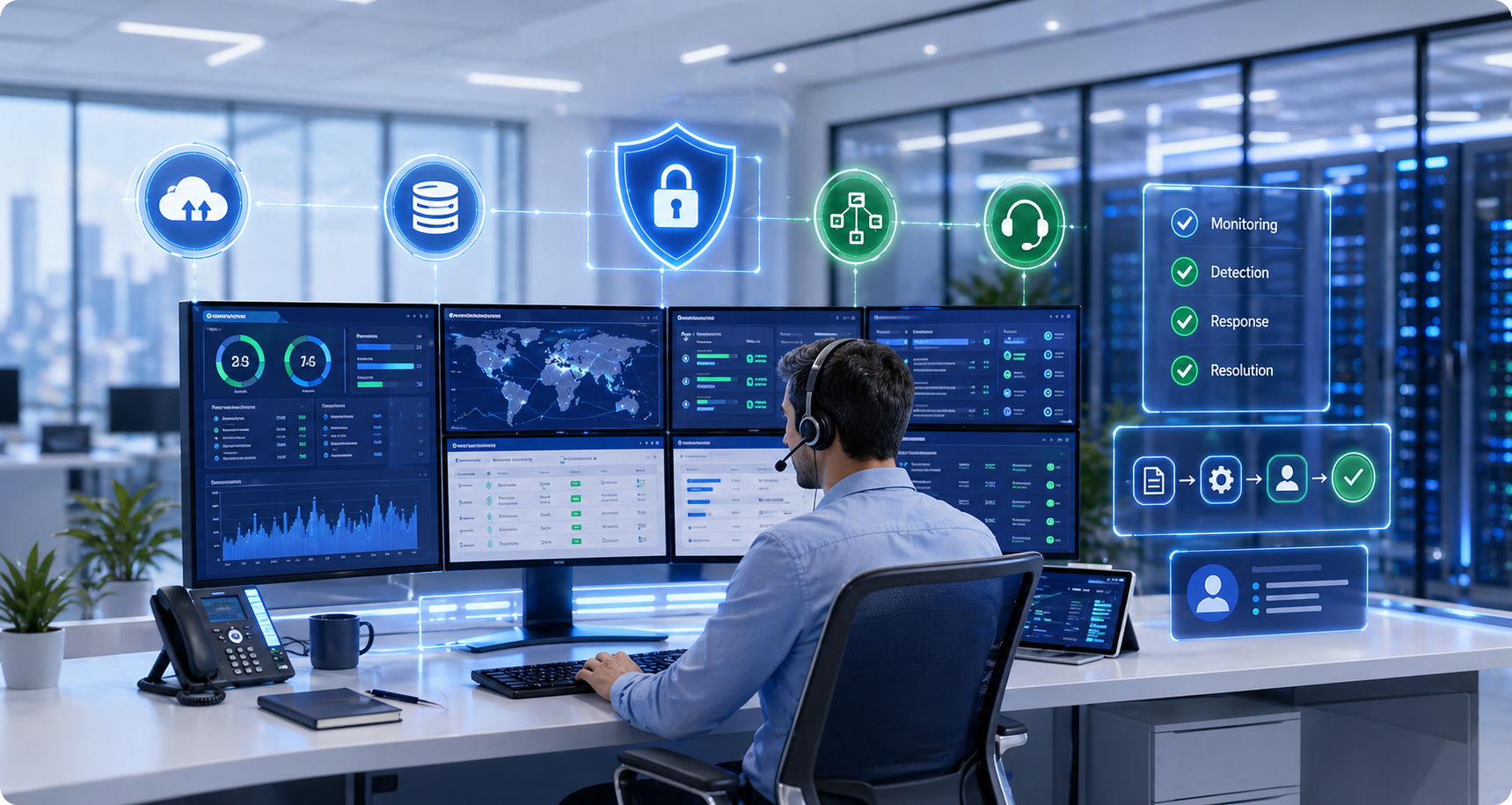 QuickMSP remote IT operations, monitoring, and security support