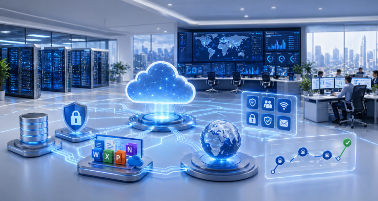 Modern QuickMSP managed IT operations dashboard