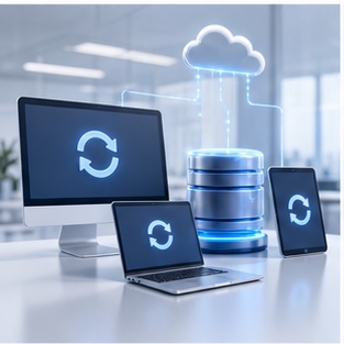 Generated visual for backup software and protected business devices