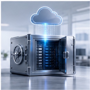 Generated visual for secure backup storage vault