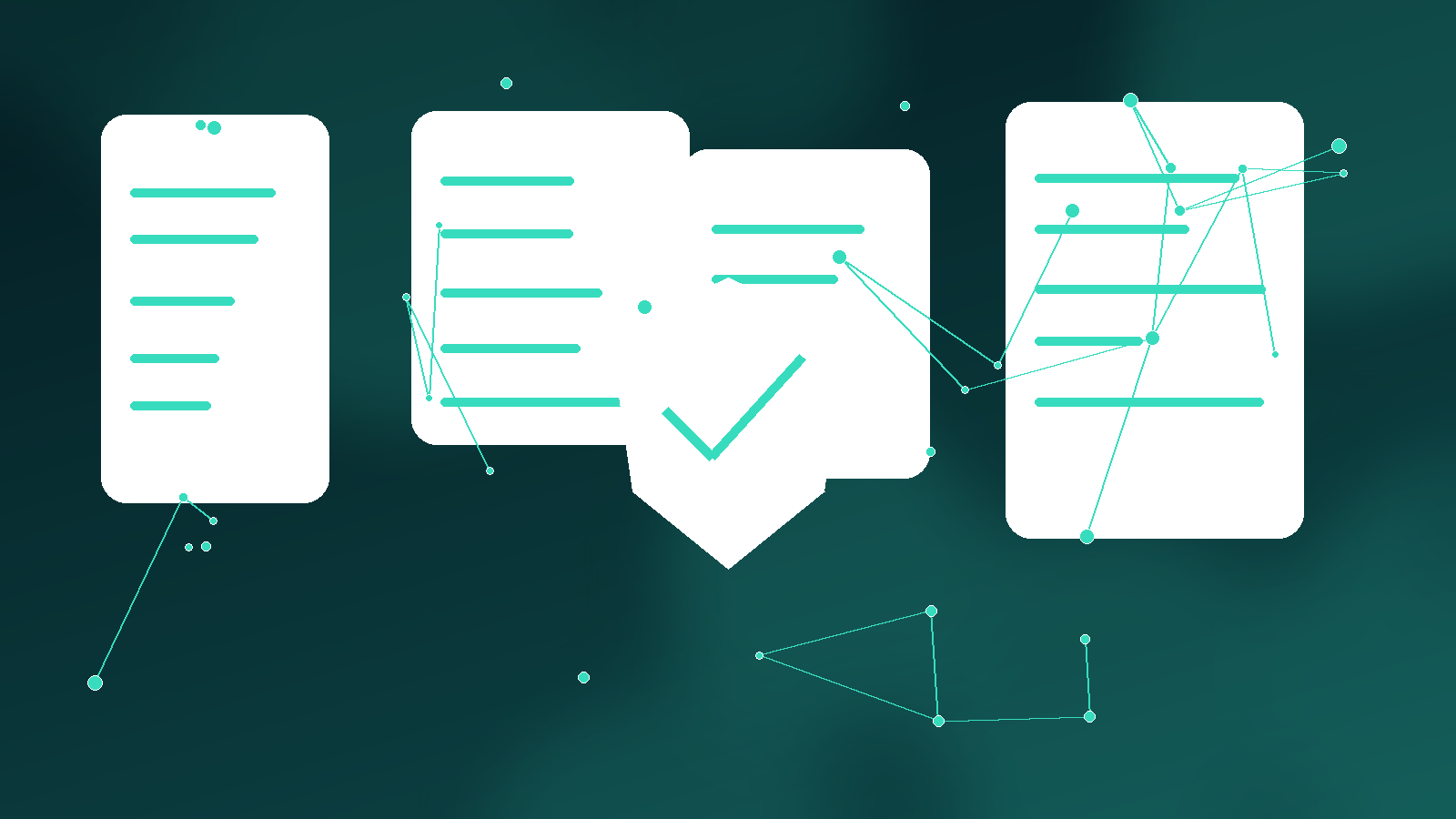 Abstract identity governance dashboard with layered access controls and monitoring