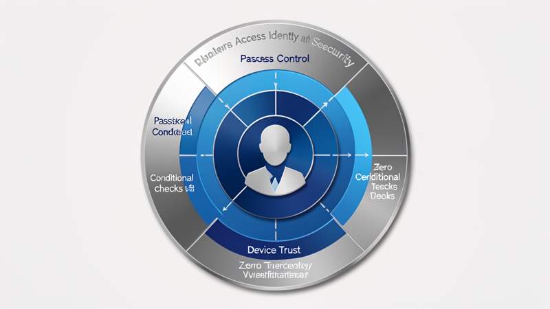 Zero trust identity verification and access control visual for enterprise security
