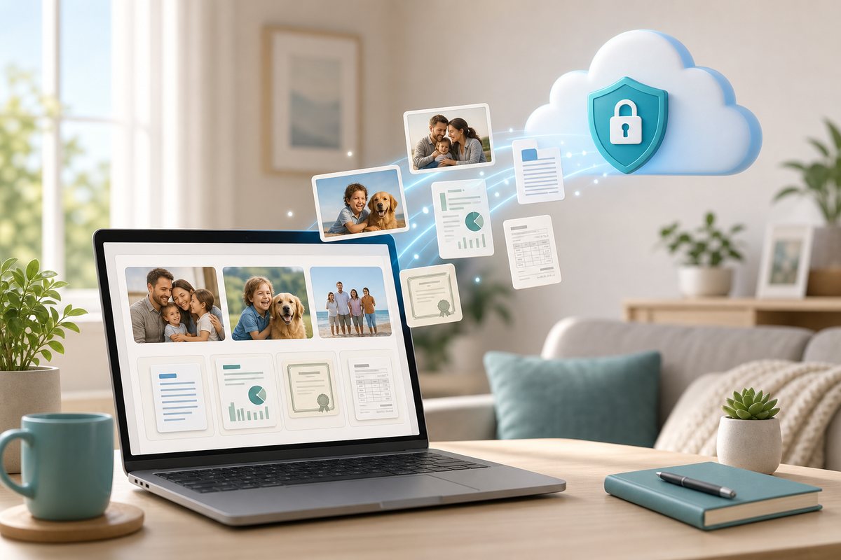 Personal photos and documents protected by managed backup