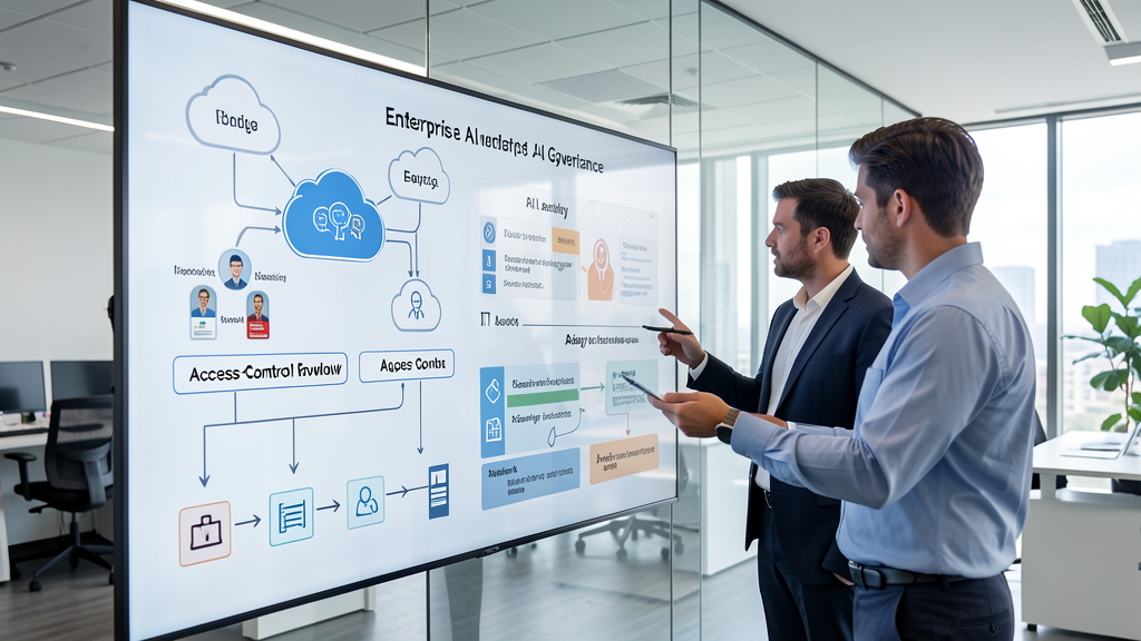IT leader reviewing an AI agent inventory and access-control workflow