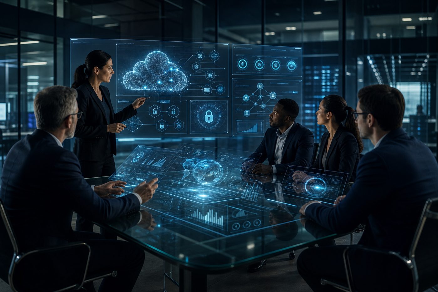 Enterprise IT team reviewing secure automation workflows and non-human identity audit trails