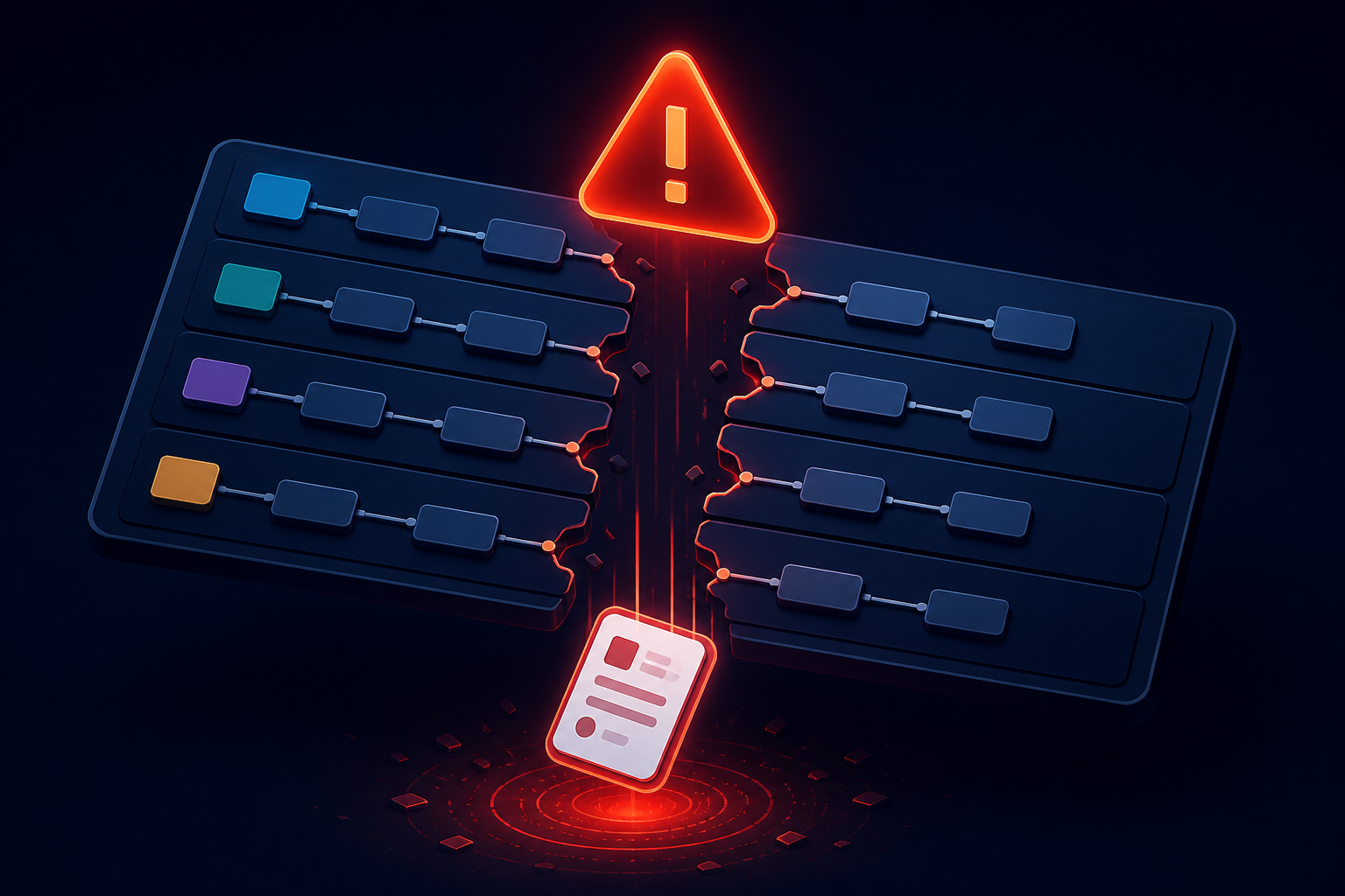 Unclear ownership danger and risk illustration