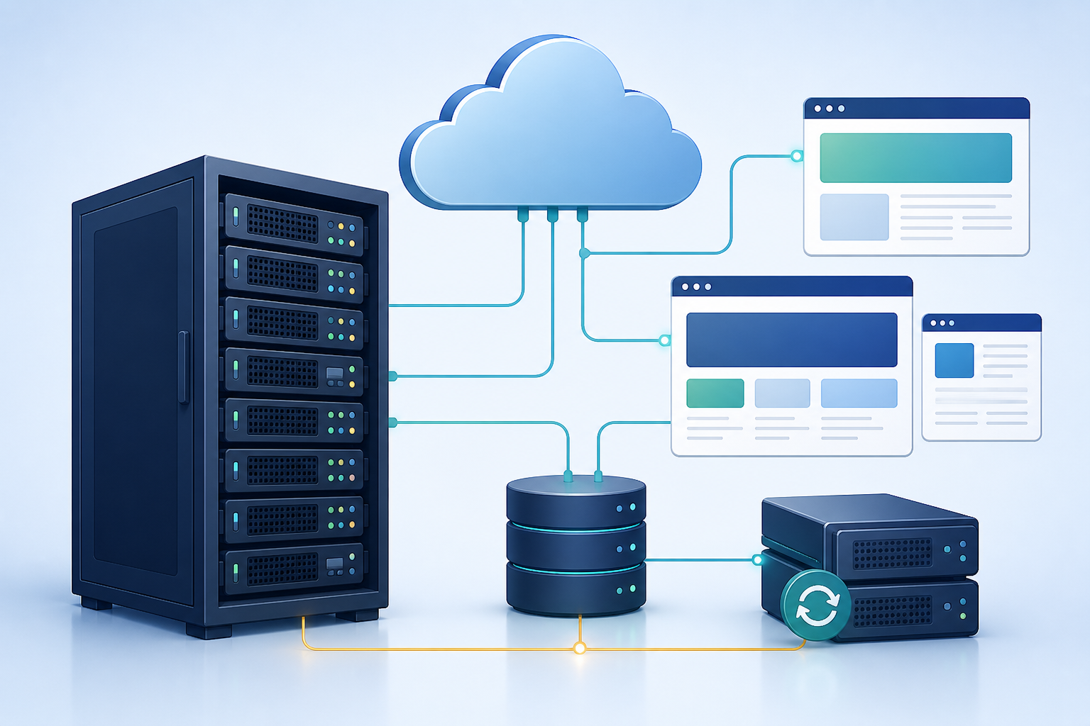 Web Hosting service illustration