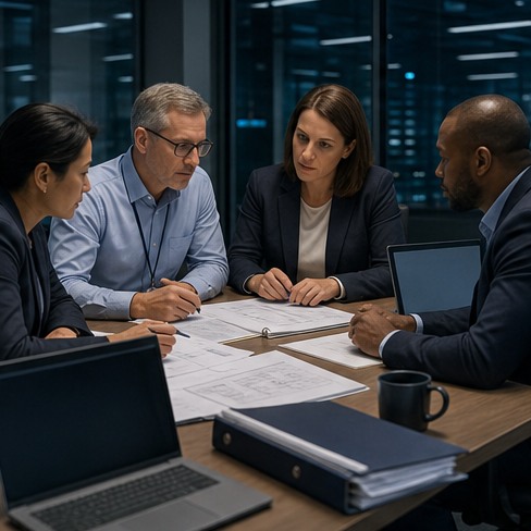 Enterprise team reviewing backup exception records
