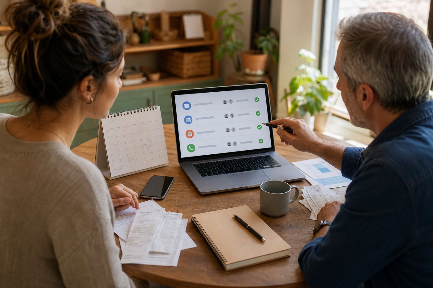 Home office account checklist for email and shared documents
