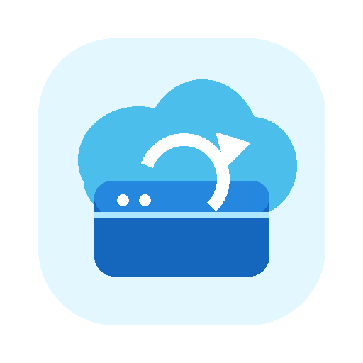 Offsite Backup service icon: local files protected in secure cloud storage